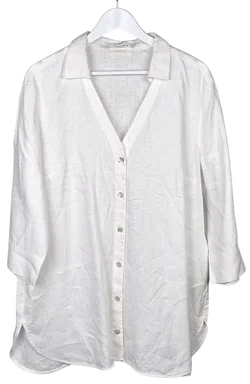 CHRISTIAN BERG Damen Leinenhemd, weiß - Gr. XXXL