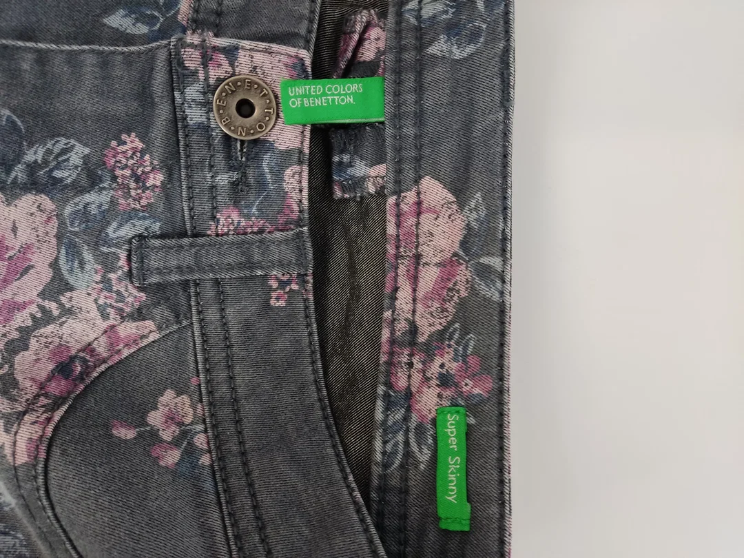 Damen Jeans Benetton Skinny Geblümt XS | Alltagsliebling – Bild 3