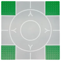 LEGO Grundplatte mit Straße 32 x 32 Noppen grün - Bild 1