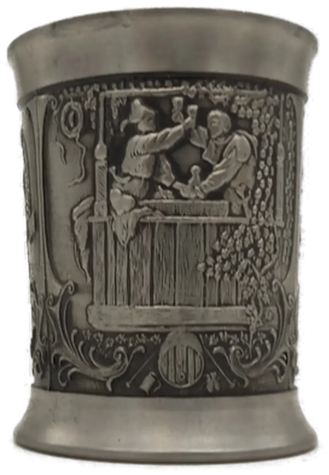  Zinnbecher mit Weinmotiv - Bild 1