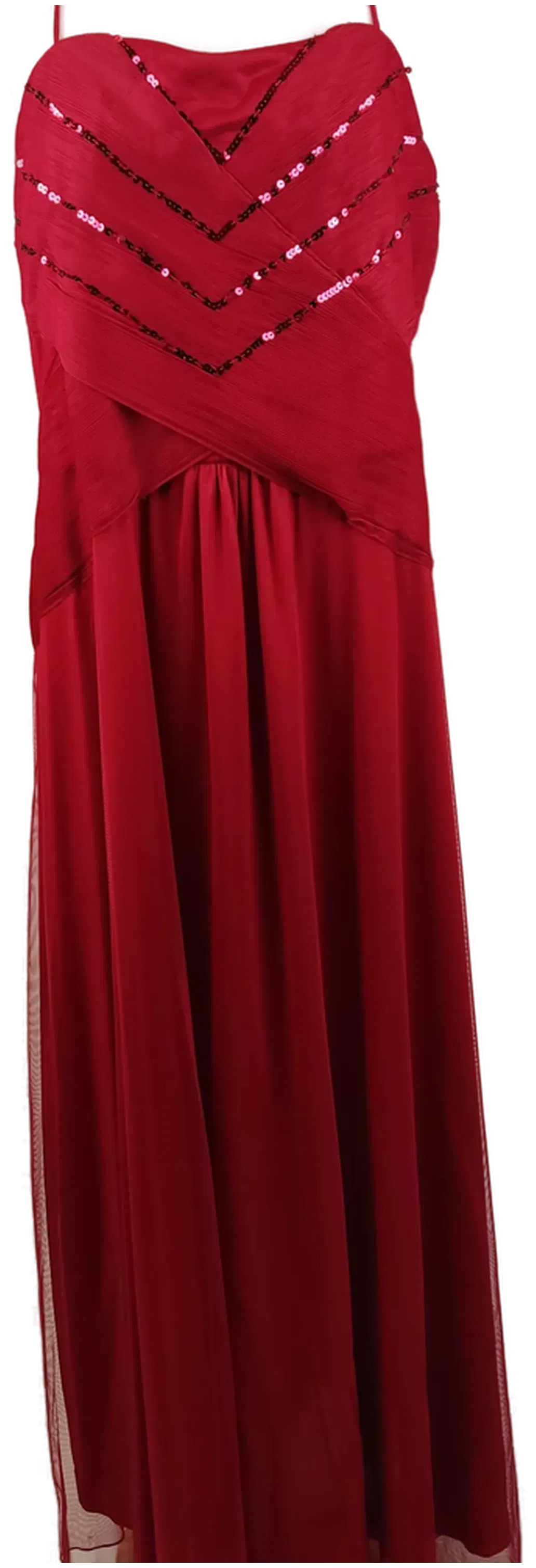 Bodyflirt Damen Abendkleid bordeaux mit Pailletten - XXXL/46 - Bild 4