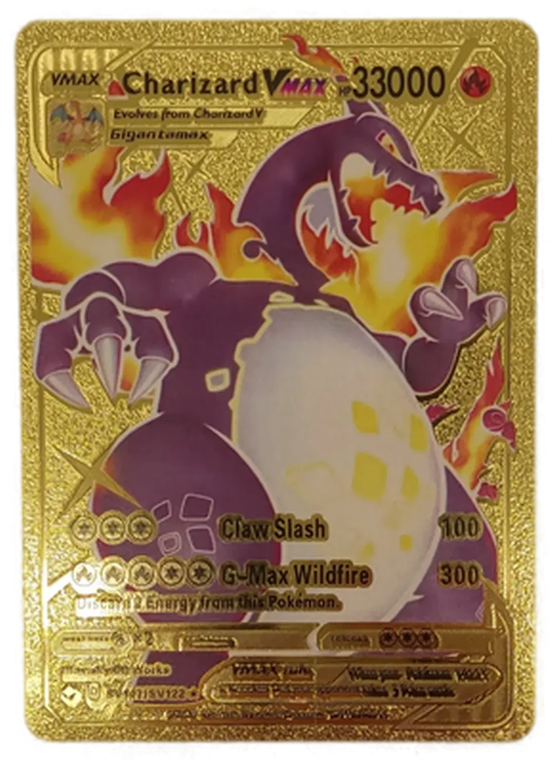 Pokémon Sammelkarte Goldfolie Vmax Charizard Vmax - Bild 1