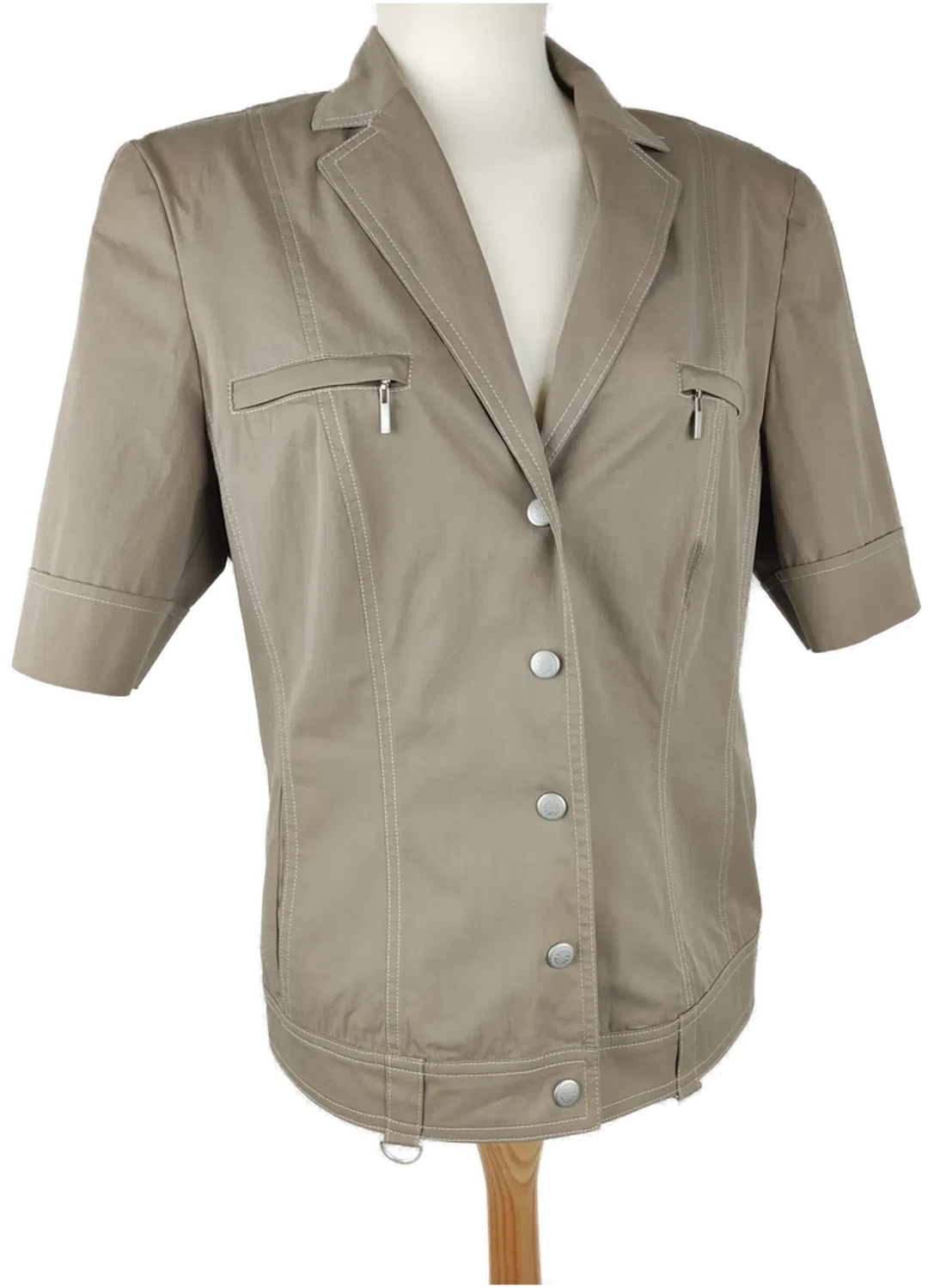 Gerry Weber Damen Kurzarm-Bluse in Oliv, Größe M - Bild 1