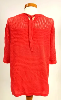 Madeleine Mode Kurzarm Damen Pullover hellrot - Gr. 40/42 – Vorschau 3