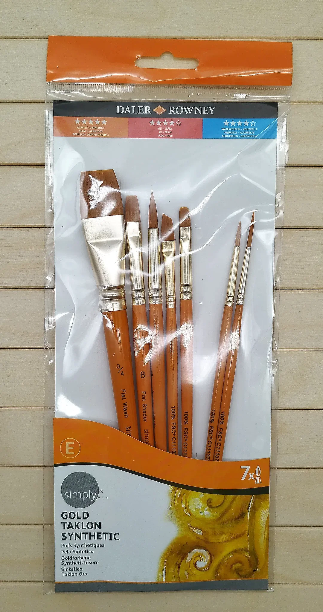 Pinselset Daler & Rowney, 7-tlg. Synthetik | Wie Neu – Bild 3