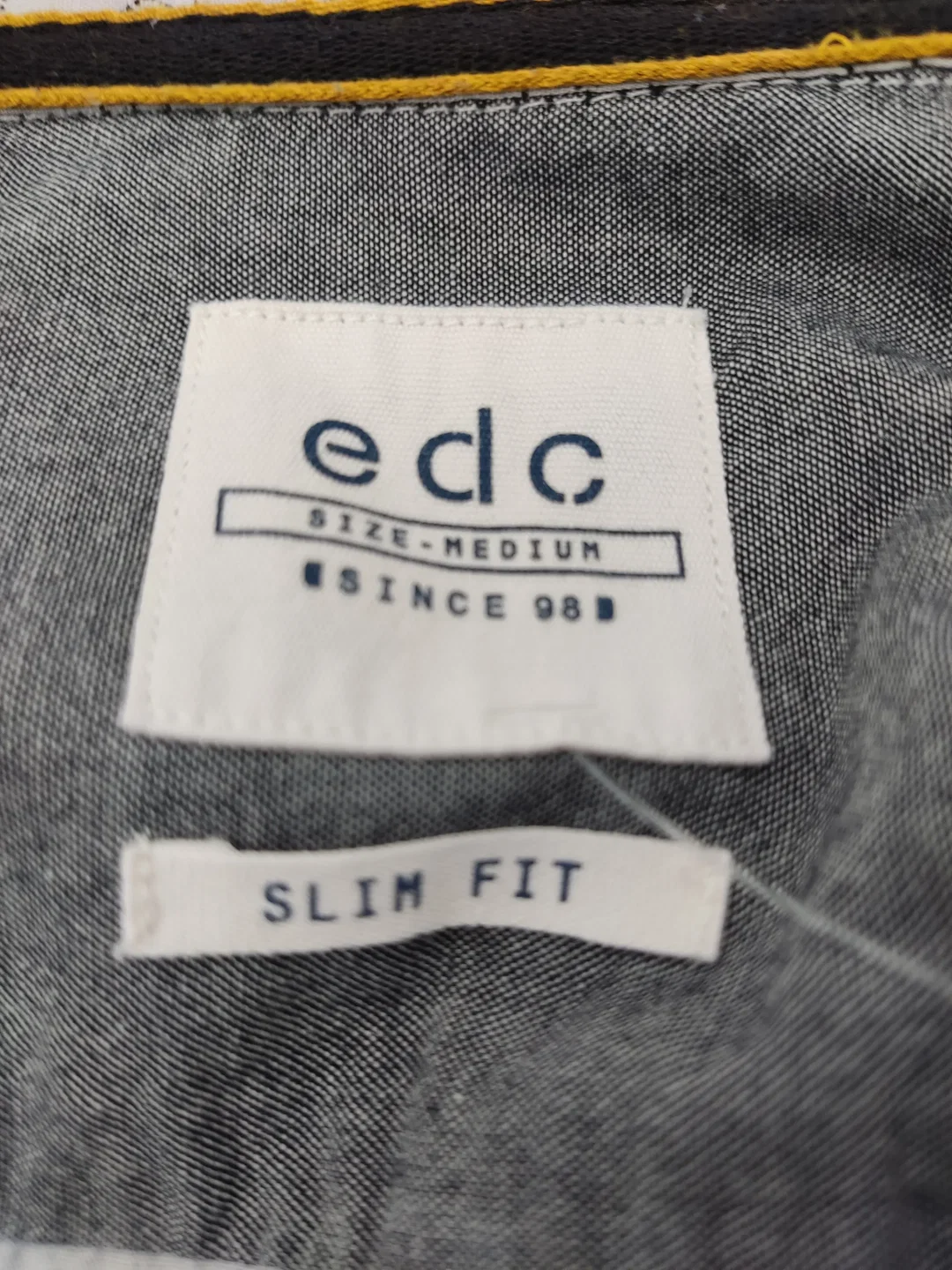 EDC Herrenhemd grau- Gr. M (Slim fit) – Bild 4