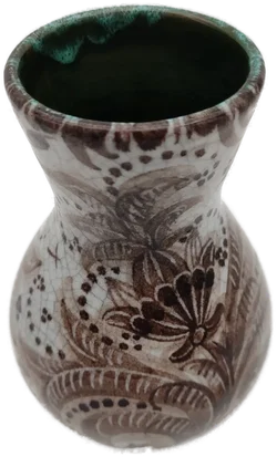  Gmunden-Vase mit Blumendekor von Schleiss Keramik | Neuwertig – Vorschau 3