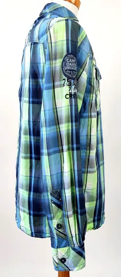 Camp David Herren Langarmhemd kariert - Gr. M - Bild 3