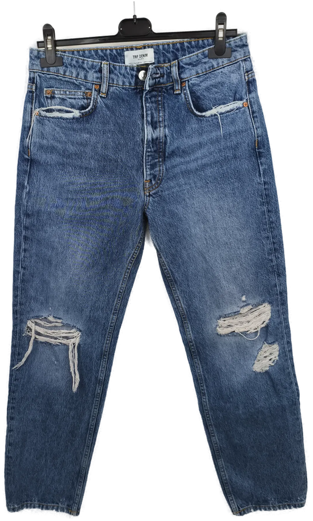 Zara, Barrel Damenjeans, Gr, 38 - Bild 4