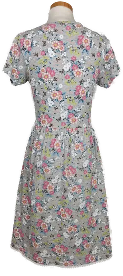 YFK Kinderkleid grau/rosa/weiß geblümt - 170/176 - Bild 2