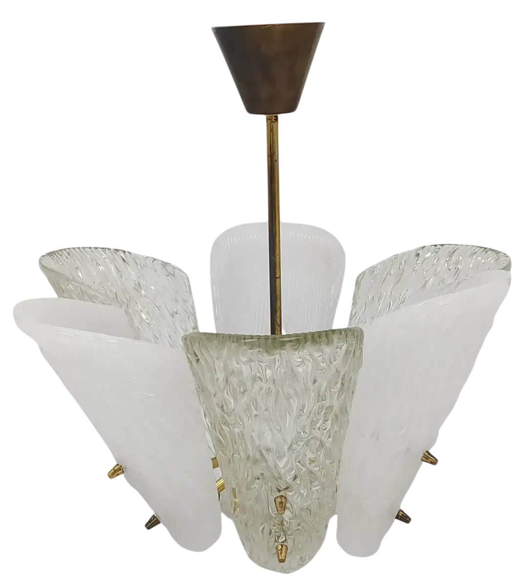 Vintage J. T. Kalmar Milch Glas Deckenlampe - Mid Century - Bild 1