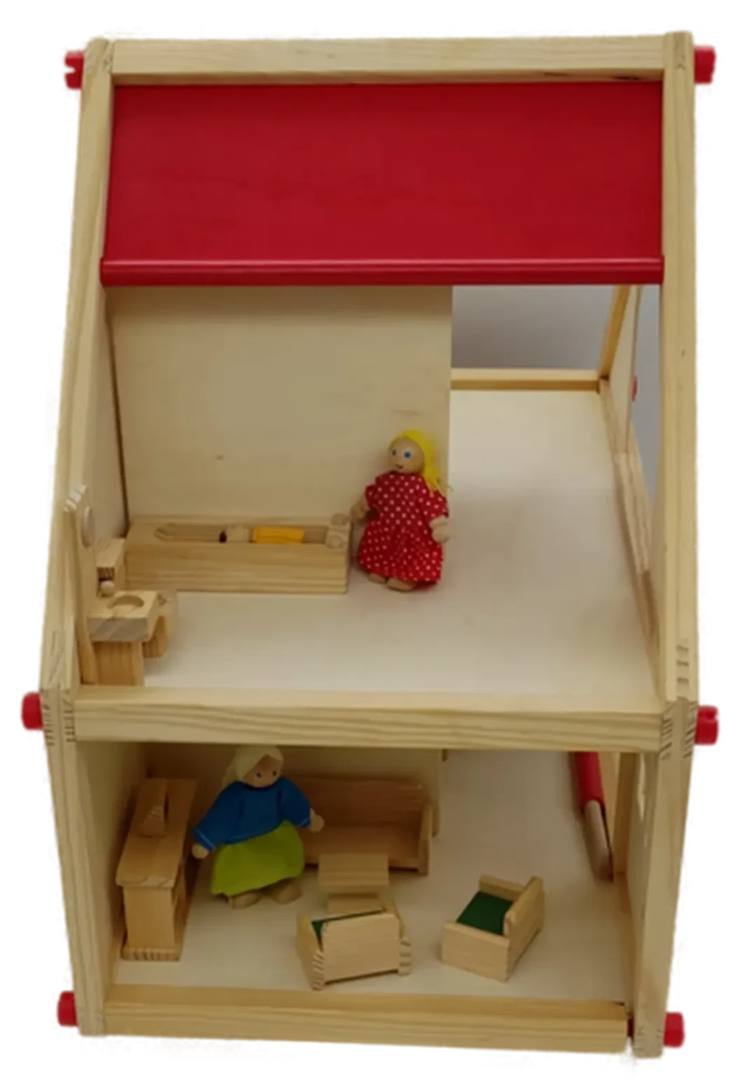  Small Foot Puppenhaus mit Möbeln, 2 Etagen, Rollenspielzeug für Kinder, aus Holz, inkl. Einrichtung, ab 3 Jahren – Bild 6