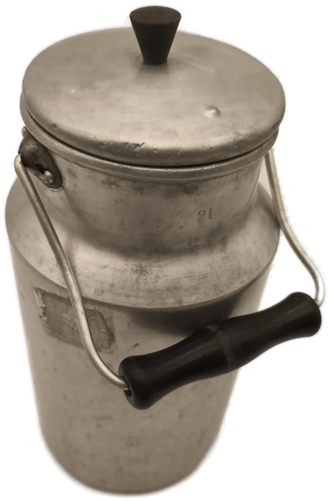 Alte Milchkanne 2L, Alu, Vintage Deko – Bild 1