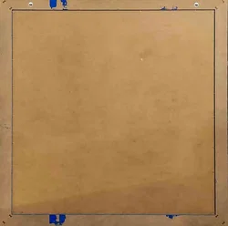 Daniel Ganser, 1992 Großes Aktbild „Blaue Körper“ auf Spannholz im blauen Rahmen 109x109 cm - Bild 3
