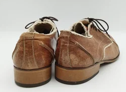 Vintage-Halbschuhe Leder Braun Gr.42 | Authentischer Retro-Charme Made in Italy – Vorschau 4