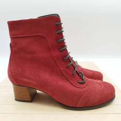 Deerberg Damen Schnürstiefelletten – rot – Größe 39 – Vorschau 4