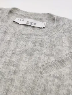 Iro Damen Wollpullover, grau - Gr. XXS - Bild 4