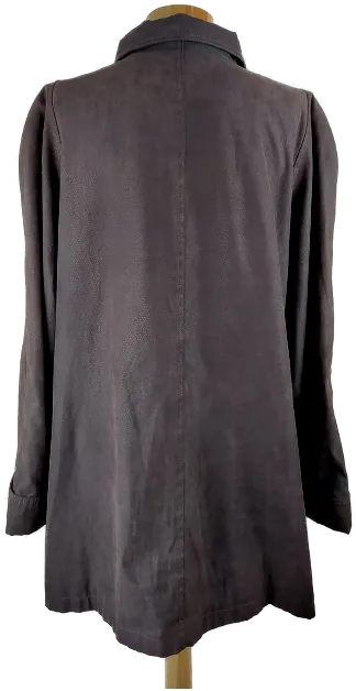 Jacke "Canda", langarm mit Kragen, dunkelgrau, Größe 46 – Bild 3