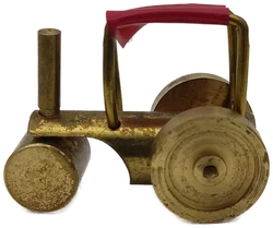 Miniatur Messing Straßenwalze | Sammlerstück mit Patina - Bild 3
