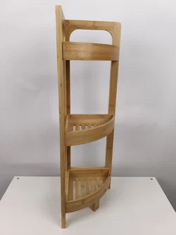 Regal, kleines Eckregal Bambus, Höhe 77cm – Vorschau 2