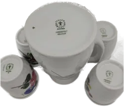 Lilien Porzellan Alpenflora Krug mit 4 Stk. Tassen  - Bild 2