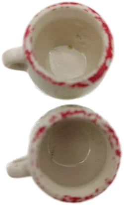 Puppenhaus Zubehör: Miniatur Porzellan-Becher 2er-Set | Sammlerstück  – Vorschau 4
