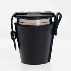  4 Stk. Exclusives WMF Shotbecher-Schnapsbecher im Lederetui, Edelstahl 2cl-Stamperl, im Edlen Disign mit Aufbewahrungs-Etui aus Leder - Bild 3