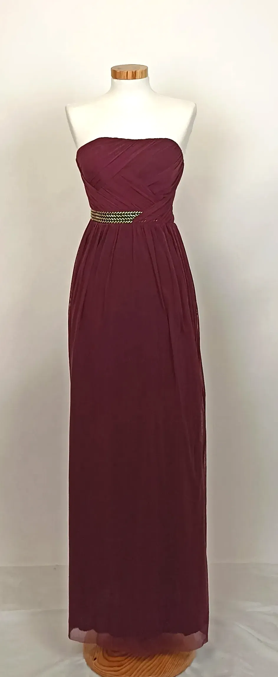 Asos Maxi-Abendkleid weinrot Gr. S - Bild 4