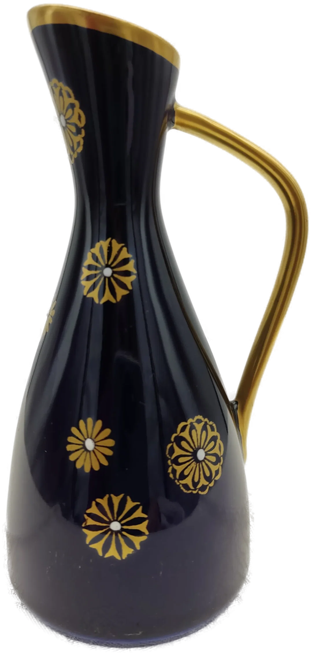 Lichte Porzellan Vase (Fine China) Echt Kobalt Gold  | Aus Thüringischen Manufaktur - Bild 1