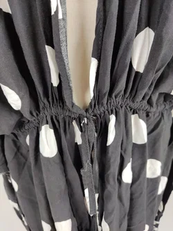 Ulla Popken Strandkleid, schwarz/weiß gepunktet, Größe XXL (geschätzt), Viskose – Vorschau 5