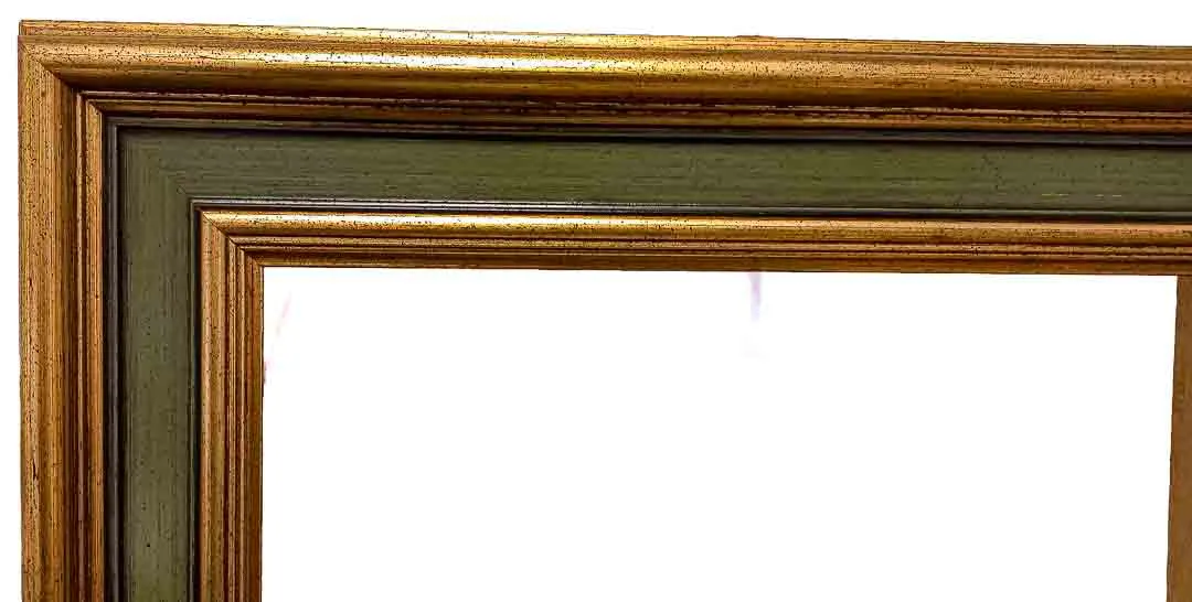 Klassischer Galerie-Bilderrahmen in Gold & Salbeigrün – Bild 3