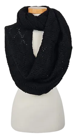Strick Loop / Schal, schwarz - Bild 1