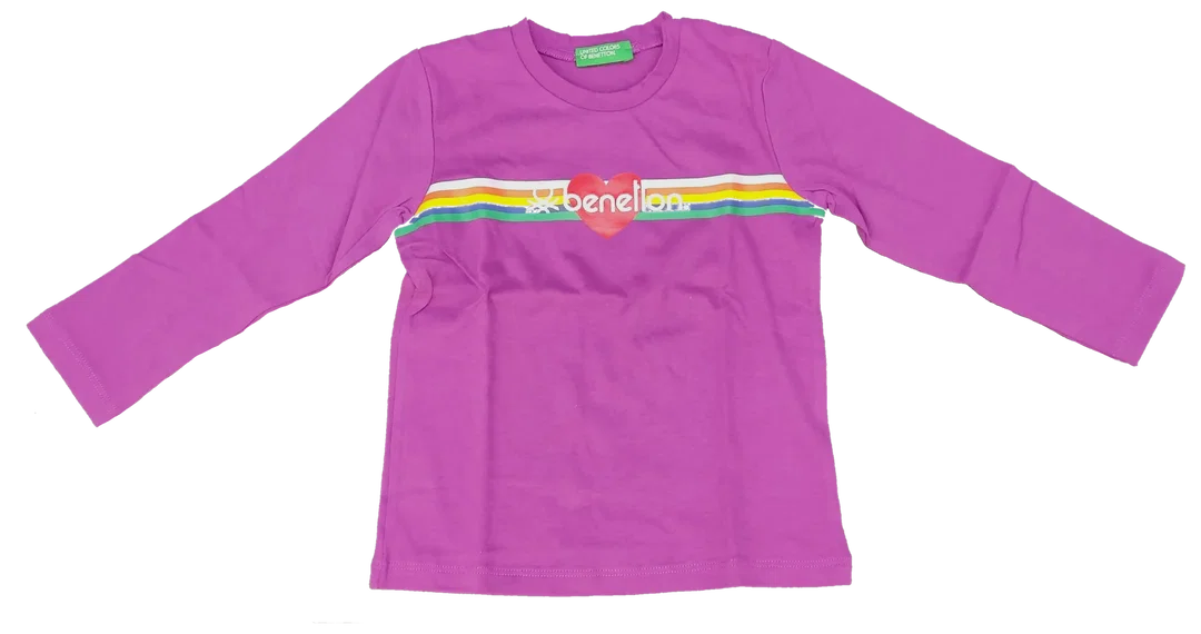 United Colors of Benetton Kindershirt lila Gr. 90 - Bild 1