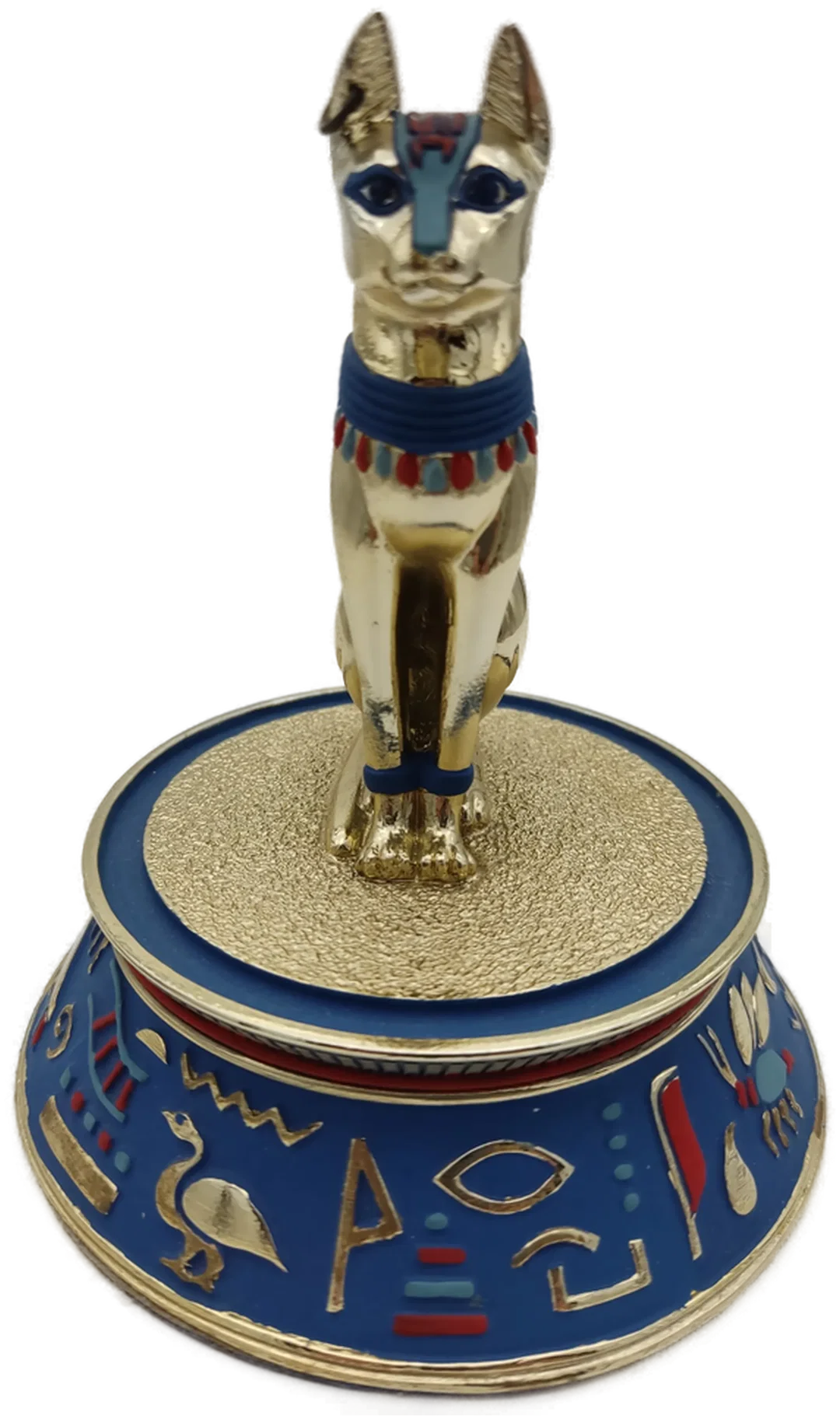 'The sacred  bast cat' Porzellan mit Glaskuppel & Zertifikat von Franklin Mint | Ägyptischer Schatz – Bild 6