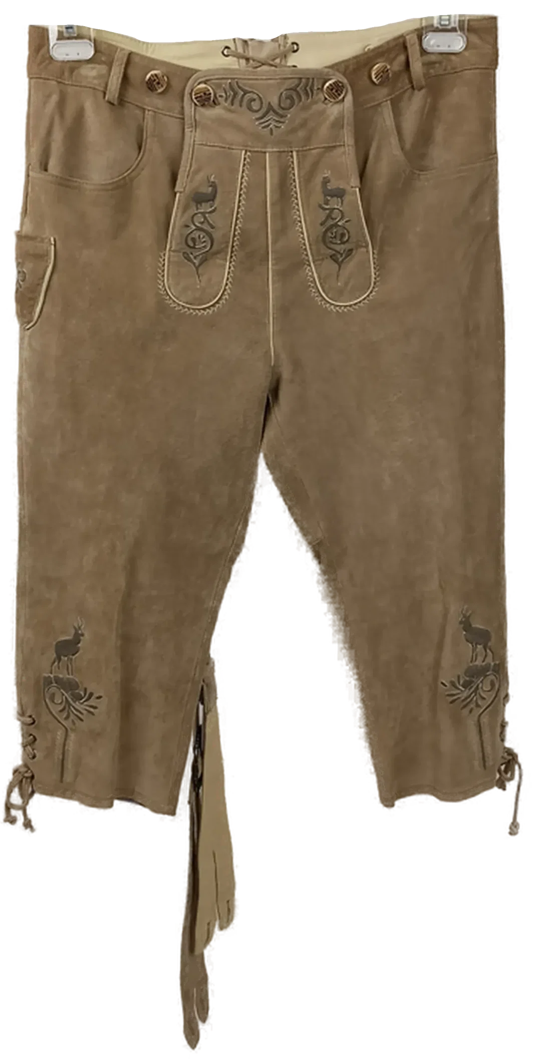 C&A Landhaus Herrenlederhose beige gemustert Gr. 48 – Bild 1