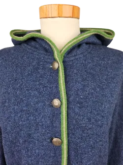 Astrifa Damen Trachtenstrickjacke (Merinowolle), blau - Gr. 42/XL - Bild 4