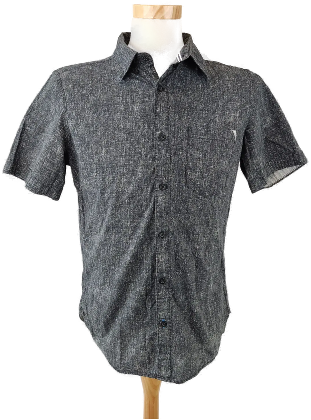 s.Oliver Herrenhemd grau, schwarz - M (Slim fit) - Bild 1