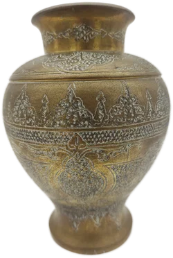 Islamische Arabische Kalligraphie Messingvase | Handgravierter Orientalische Charme - Bild 1
