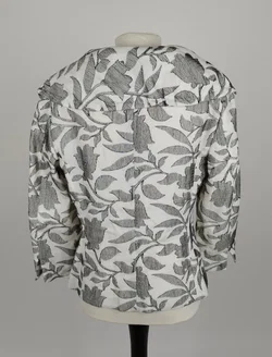 MaxMara Blazer mit Blattmuster - 38, 91% Leinen, 8% Viskose, 1% Polyester - Bild 3