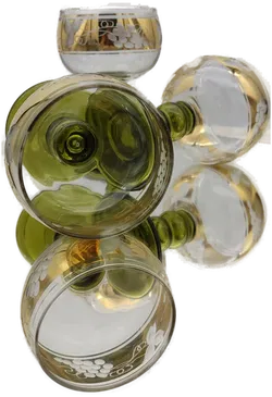 3er-Set Rhein-Römer Kristall Gläser Goldrand |  Vintage-Charme - Bild 4