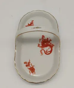 Art Deco Königszelt Porzellan Set „Roter Drache“ – 6 Teile, sehr gut erhalten - Bild 2