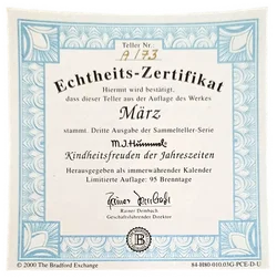 Sammelteller „Kindheitsfreuden der Jahreszeiten“ von M.I. Hummel - März (Teller A 173) – Vorschau 3