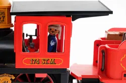  Orginal Playmobil Western-Eisenbahn Set 1989, komplett mit Schienen & Trafo - Bild 4