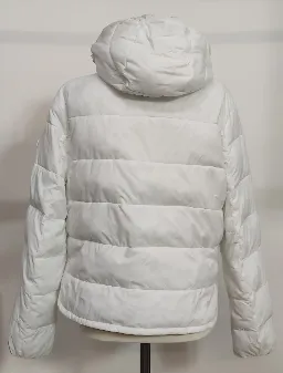 Tommy Jeans Damensteppjacke mit Kapuze in weiß, Größe S – Bild 2