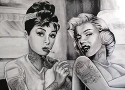 Pop Art/Urban Art Bild von James Danger Harvey/von Audrey Hepburn und Marilyn Monroe - Bild 2