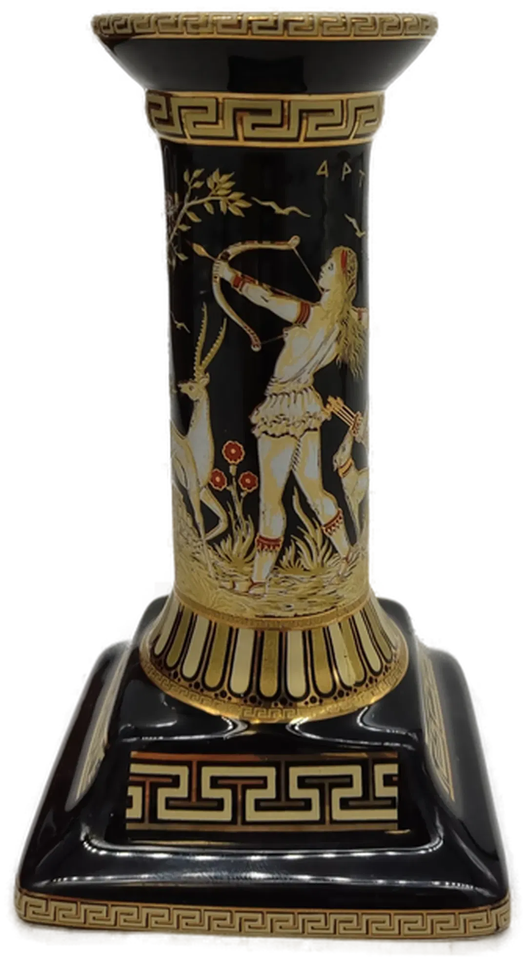 Griechischer Kerzenständer mit 24k Gold handbemalt - Bild 1