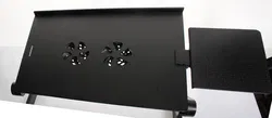 Weltbild — Flexibler Alu-Notebooktisch mit Mausablage & 2 Lüftern, höhen-/winkelverstellbar (BxH×T 42×27,5×48 cm) - Bild 3