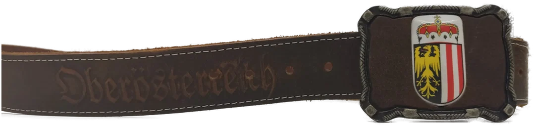 Leder-Gürtel Oberösterreich Wappen – Bild 2