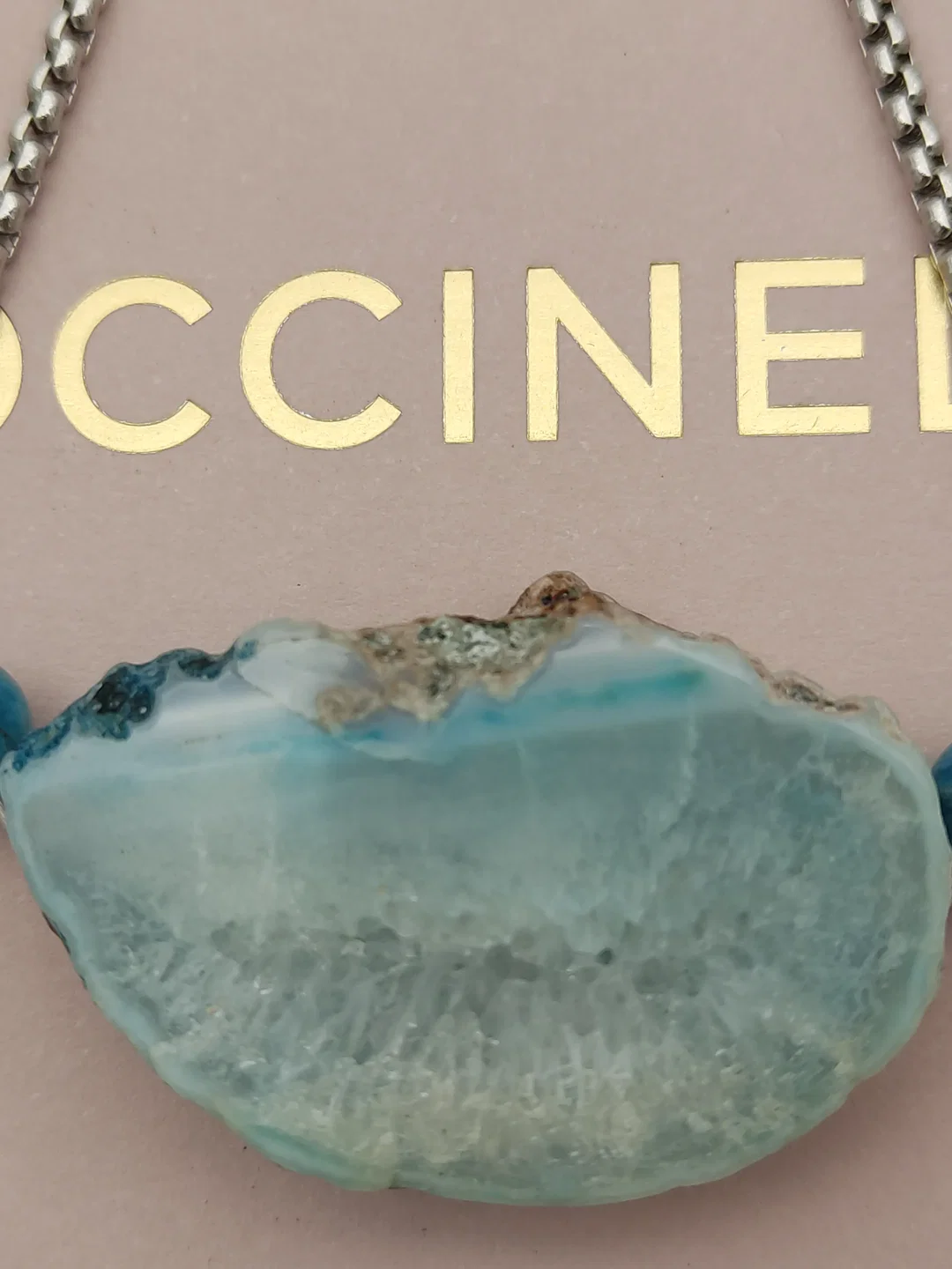 COCCINELLE Gliederkette-Armband mit Achat-Anhänger in Schachtel | Italienischer Chic – Bild 2