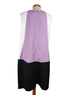 Axara Damen Midikleid, flieder/weiß/schwarz - Gr. 44/XL - Bild 2